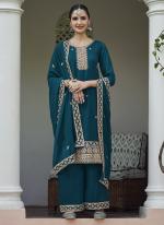 Georgette Morpeach Wedding Wear Embroidery Work Plazzo Suit